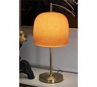 La Lampada da Tavolo OLDY dal design minima Dimensioni Ø 30x6x53 cm Lampada E-27 Colore Oro e Arancio arancione