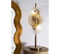 La Lampada da Tavolo OSAKA equilibrio e stile raffinato Dimensioni 20x18x h 66 cm Lampada E-27 , BROWN AND TRASPARENTE oro