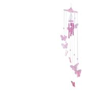 La lampada solare a forma di carillon che cambia colore è impermeabile e adatta all'uso esterno(No light Pink)