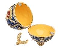 La Lavanda - Scatola per gioielli a forma di uovo, cofanetto per gioielli Fabergé, uovo di Pasqua, artigianato russo, compleanno, matrimonio, regalo di Natale per lei figlia, donna, 7,5 x 6,5 x 5,2 cm