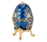 La Lavanda - Scatola per gioielli a forma di uovo, cofanetto per gioielli Fabergé, uovo di Pasqua, artigianato russo, compleanno, matrimonio, regalo di Natale per lei figlia, donna, 7,5 x 6,5 x 5,2 cm