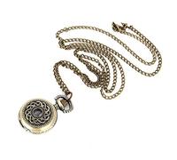 La lega vintage dell'orologio da tasca al quarzo scava fuori la collana del pendente della catena del maglione delle ragazze delle donne dei fiori
