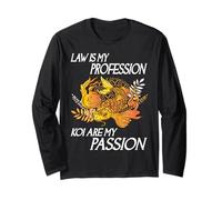 La Legge è la mia Professione Koi Sono la mia Passione Funny Koi Keeper Maglia a Manica
