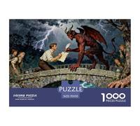 La leggenda del Ponte del Diavolo Puzzle in Legno Impermeabile DIY Puzzles Da 1000 Pezzi Regali Per Adulti Sfidanti E Rompicapo Giochi Educativi