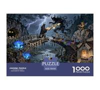 La leggenda del Ponte del Diavolo Puzzle in Legno Impermeabile Puzzles Da 1000 Pezzi Per Adulti Sfidanti E Rompicapo Puzzle Per Decorazioni Domestiche