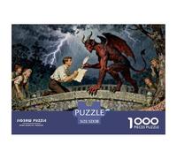 La leggenda del Ponte del Diavolo Puzzle in Legno Impermeabile Puzzles Da 1000 Pezzi Regali Per Adulti Impossibili Giochi Educativi