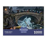 La leggenda del Ponte del Diavolo Puzzle in Legno Impermeabile Puzzles Da 1000 Pezzi Regali Per Adulti Colorati Giochi Di Impegnativi