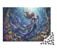 La Leggenda della Sirena Puzzle 1000 Pezzi,Idea Regalo,Antistress,Adulti E Ragazzi,Sfida Impossibile,Cartone Di Qualità,dai 14 Anni,Decorazione Casa,Gioco Educativo 52x38cm