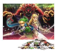 La leggenda di Zelda Puzzle in Legnos Adulto 500 Pezzi Decorazione Interna Unica Gioco Education Per Gioco Familiare Regalo Per Amore E Amico Stress Relief 500pcs (52x38cm)