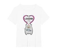 La Leggenda ha ritirato Divertenti Citazioni di pensionamento per Infermieri Maglietta, Donna Plus-Size, Bianco, 1X