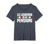 La Leggenda Va in Pensione Pensionato Maglietta, Donna Plus-Size, Pervinca, 2X
