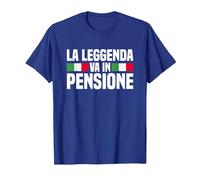 La Leggenda Va in Pensione Pensionato Maglietta, Uomo, Blu Reale, XL
