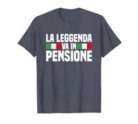 La Leggenda Va in Pensione Pensionato Maglietta, Uomo, Pervinca, 6XL