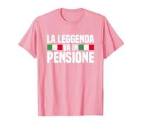 La Leggenda Va in Pensione Pensionato Maglietta, Uomo, Rosa, M