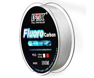 La lenza da pesca invisibile in fluorocarbonio da 100 m migliora il tasso di cattura con le massime prestazioni (4,5-0,35 mm-9,7 kg bianco)