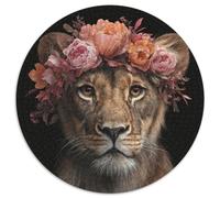 La Leonessa Indossa Un Grande Corona di fiori 1000pcs (67.5x67.5cm) Puzzle Adatto Per Adulti E Folla Dai 14 Anni in Su