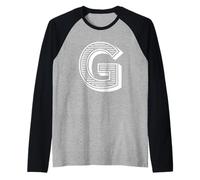 La Lettera G Fun Grande e audace per Eventi Gruppi di Squadre familiari Maglia con Maniche Raglan