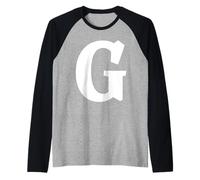 La Lettera G Fun Grande e audace per Eventi Gruppi di Squadre familiari Maglia con Maniche Raglan