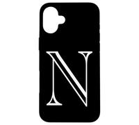 La lettera N stile classico maiuscolo alfabeto monogramma iniziale Custodia per iPhone 16 Plus