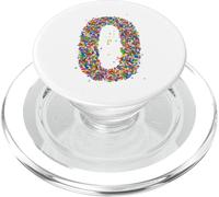 La lettera O spruzzi di caramelle lo stile del monogramma PopSockets PopGrip per MagSafe