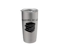 La lettura è illuminata La lettura degli amanti dei libri è illuminata Bicchiere termico in acciaio inox doppia parete