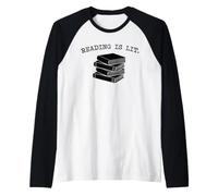 La Lettura è illuminata La Lettura degli Amanti dei Libri è illuminata Maglia con Maniche Raglan
