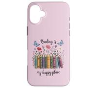 La lettura floreale degli amanti dei libri è il mio posto felice Custodia per iPhone 16 Plus