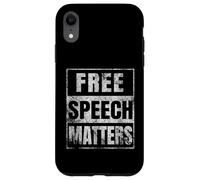 La libertà di parola conta Grunge Distressed Custodia per iPhone XR