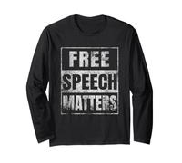 La libertà di Parola Conta Grunge Distressed Maglia a Manica