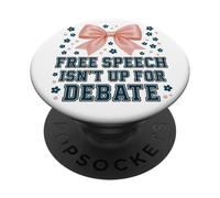 La libertà di parola non è per il dibattito Coquette Bow Design PopSockets PopGrip Adesivo