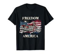 La libertà è l'America, Bandiera motociclistica patriottica Maglietta