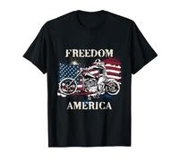 La libertà è l'America, Bandiera motociclistica patriottica Maglietta