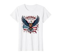 La libertà ha Il Sapore del Barbecue Maglietta, Donna, Bianco, 3XL