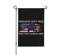 La libertà non è gratis, prega per Charlie Kirk, bandiera da giardino, striscioni verticali bifacciali, per esterni, per feste, decorazioni per esterni, da giardino, da casa, 28"x40"