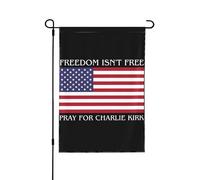 La libertà non è gratis, prega per Charlie Kirk, bandiera da giardino, striscioni verticali bifacciali, per esterni, per feste, decorazioni per esterni, da giardino, da casa, 28"x40"