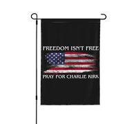 La libertà non è gratis, prega per Charlie Kirk, bandiera da giardino, striscioni verticali bifacciali, per esterni, feste, decorazioni per esterni, da giardino, bandiera da casa, 12,5"x18"