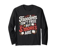 La libertà Non è Gratuita, ma Gli S'Mores Sono Il Campeggio del 4 luglio Maglia a Manica