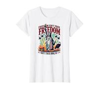 La libertà Non è Gratuita, ma Questo Barbecue è Maglietta, Donna, Bianco, XXL