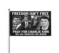 La libertà non è gratuita, prega per Charlie Kirk, bandiere decorative da 3x5 piedi con occhielli