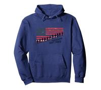 La libertà Non è Libera: Tributo Patriottico agli Eroi Americani Felpa con Cappuccio, Unisex per Adulti, Navy, M