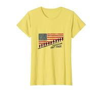 La libertà Non è Libera: Tributo Patriottico agli Eroi Americani Maglietta, Donna, Limone, 3XL