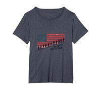 La libertà Non è Libera: Tributo Patriottico agli Eroi Americani Maglietta, Donna Plus-Size, Pervinca, 4X