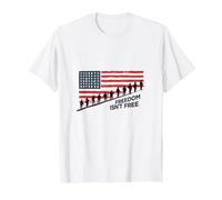 La libertà Non è Libera: Tributo Patriottico agli Eroi Americani Maglietta, Uomo, Bianco, S