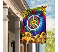 La Libertà Non Ha Più Niente Da Perdere Girasole Hippie Bandiera Da Cortile Multicolore Bandiere All'Aperto Deluxe Bandiera Da Giardino Decorazione Per Esterni Camera Da Letto Cortile S