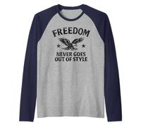 La libertà Non Passa mai di Moda - Design Vintage W. Dettagli Maglia con Maniche Raglan