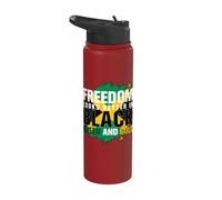 La libertà sembra migliore nell'orgoglio giamaicano nero, verde e oro Stainless Steel Insulated Water Bottle