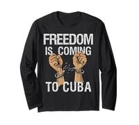 La libertà Sta arrivando a Cuba Protesta Pacifica della libertà Cubana Maglia a Manica