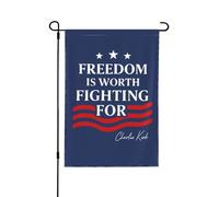 LA LIBERTÀ VALE LA PENA COMBATTERE PER CUI È POSSIBILE COMBATTERE Charlie Kirk Garden Flag Bandiere da giardino person