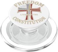 La libertà vive nella Costituzione USA Libertà patriottica PopSockets PopGrip per MagSafe