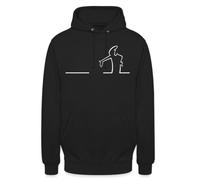 La Linea, divertente felpa con cappuccio unisex | Silhouette minimalista di un cavaliere su un cavallo, ideale per gli amanti dei cavalli e i cavalieri. Perfetta come idea
